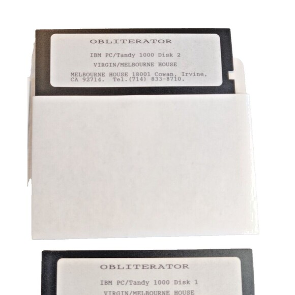 Obliterator PC 1989 Psygnosis Shooter Video Game Floppy Virgin Melbourne House - Picture 10 of 11